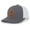 Charcoal/White, variant on Christian Cross Leather Patch Mesh Back Trucker Hat Christian Mens Baseball Cap, Black/Black