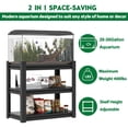 thumbnail image 2 of S-HOME Heavy Duty Metal Fish Tank Stand for 20-30 Gallon Aquariums, Adjustable 3-Tier Stand with Protect Pads, Modern Design for Home Office, Black, 2 of 9