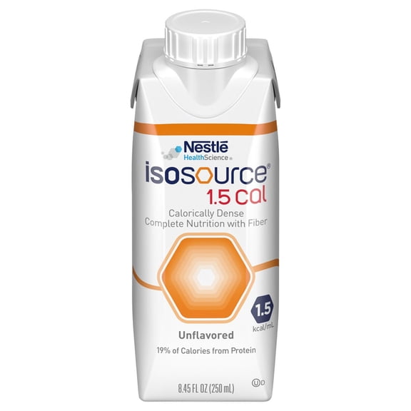 Nestle Isosource 1.5 Cal Tube Feeding Formula Unflavored 250 mL Carton 24 Ct