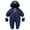 Navy, variant on ABATAB Baby Boy Girl Cute Clothe Infant Warm Snowsuit Long Sleeve Footed Rompers with Gloves Newborn Winter Zipper Coats Hooded