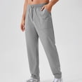thumbnail image 3 of Pantalones deportivos casuales de color liso para hombre, cómodos y sueltos, de seda helada, para correr, fitness, transpirables, para secado rápido, 3 of 8