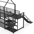 thumbnail image 7 of Twin-Over-Twin Metal House-Shaped Bed Frame with Multi-Functional Storage Stairs, Kids Bunk Bed with Slide, 7 of 7