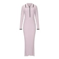 thumbnail image 5 of Efsteb Women's Bodycon Dresses Ribbed Knit Long Sleeve Maxi Dress Slim Solid Pencil Long Dress Casual Fall Winter Clothes (Purple,L), 5 of 6