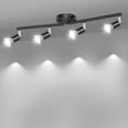 thumbnail image 1 of Matte Black Track Lighting Kit, Rotatable Light Head & Pivot For Easy Install In Kitchen Or Living Room, Contemporary Design With Flush Mount, 1 of 5