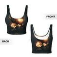 thumbnail image 5 of Fotbe Creative Poker Pattern Womens' Sports Bra Longline Wirefree Padded with Medium Support Sports Moisture-Wicking Workou Vest,Tank Top-, 5 of 7