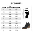 thumbnail image 6 of Pennysue Women's Middle Heel Ankle Booties Black Nubuck Thick Heeled Stacked Short Boots Size 10M, 6 of 8