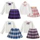thumbnail image 2 of Sanrios Kuromi Cinnamoroll Melody Hellokittys uniforme Jk para niñas, de manga corta Camisa larga, figura de Anime, uniforme escolar, estilo Preppy, 2 of 4