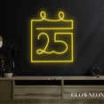 thumbnail image 2 of Glowneon Calendar Neon Sign, Calendar Led Sign, Bedroom Wall Led Art, 2 of 5