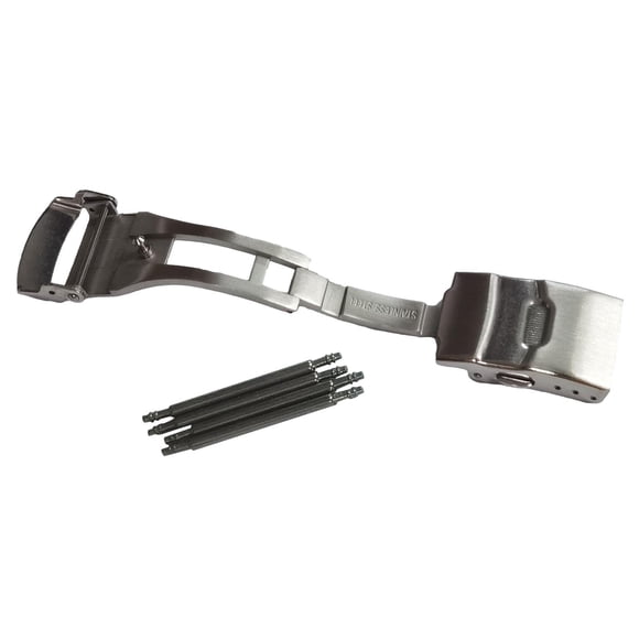 Cierre de correa de reloj jinwen de 20 mm y 22 mm con forma de mariposa resistente plegable fácil de instalar