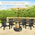 thumbnail image 2 of Patiojoy 2PCS Wooden Adirondack Chair W/Ergonomic Design Outdoor Lounge Armchair Acacia Wood chair for Yard&Patio Black, 2 of 8