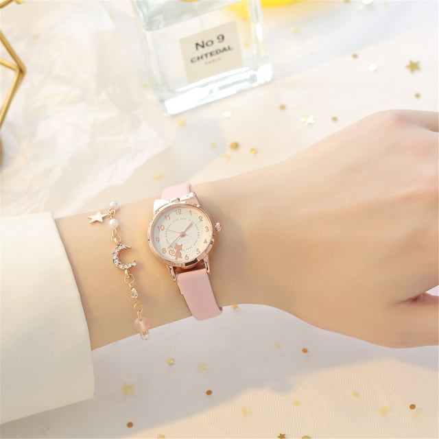 Relojes de pulsera para mujer, estilo coreano, moda informal, conjunto de reloj de cuarzo para mujer, reloj de moda
