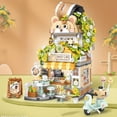 thumbnail image 4 of 1077pcs Little Bear Coffee Shop/860pcs Panda Tea House Mini Building Blocks Toy, Cute Street View Architectural Model Set, Room Decorations, New Year Gift, Christmas Gift, Birthday Gift, 4 of 5