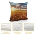 thumbnail image 4 of Creowell Field Sunset Clouds Pillow Covers for Couch Sofa Indoor Outdoor Printed on Both Sides Square Design 1PC 24x24in, 4 of 5