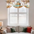 thumbnail image 2 of Thanksgiving Tie Up Valance Curtains for Windows, Kitchen Curtains Window Treatments, Farmhouse Fall Truck Maple Leaf Pumpkin Short Window Shades Valances for Bedroom Bathroom Cafe 42"x18", 2 of 8