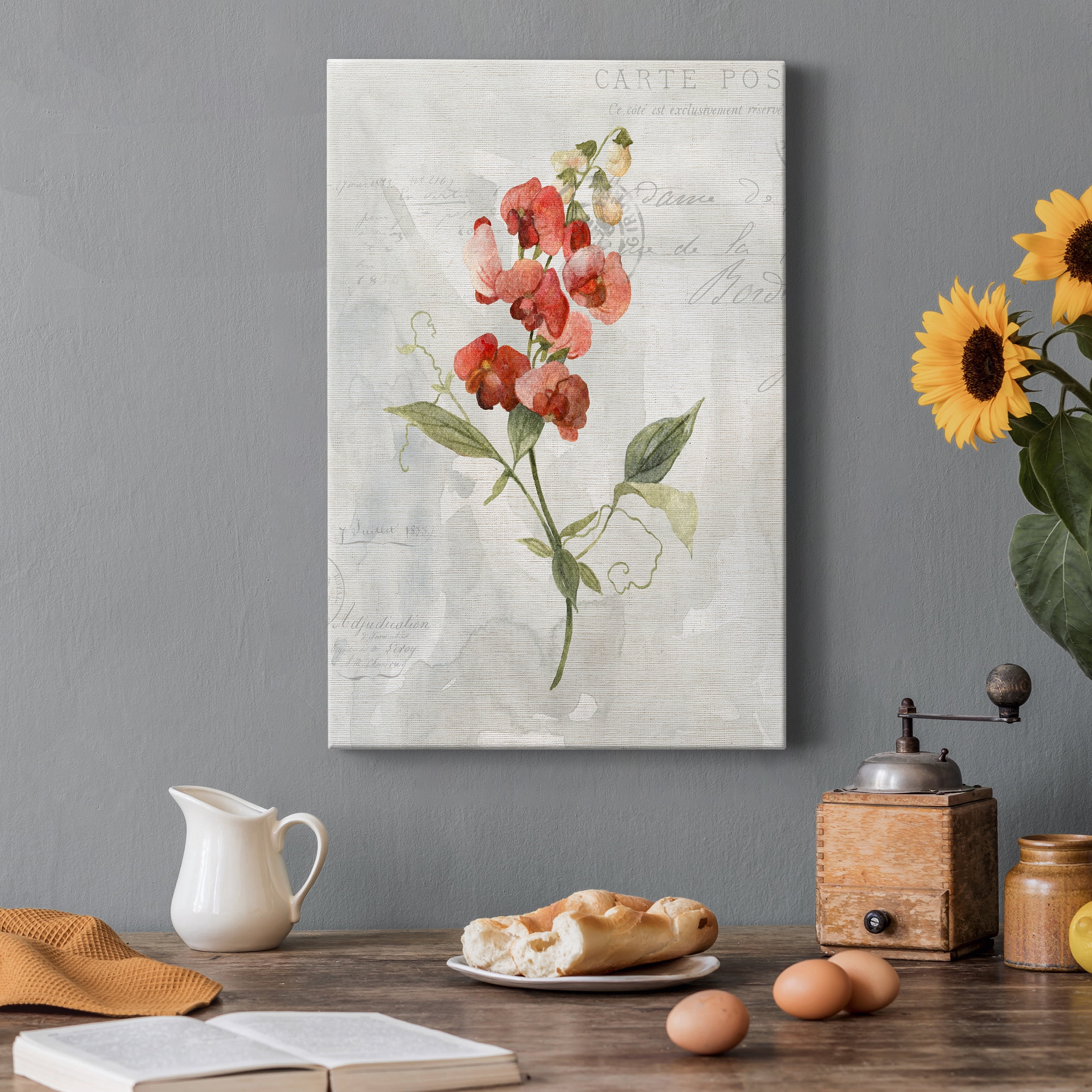 Linen Sweet Pea Premium Gallery Wrapped Canvas - Ready to Hang - 32 x 48