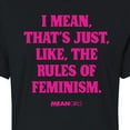 thumbnail image 3 of Mean Girls - Rules Of Feminism - Juniors Cropped Cotton Blend T-Shirt, 3 of 5