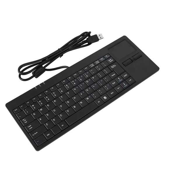 MesaSe Wired USB Built in Touchpad HUB Port Keyboard 86 Keys Silent Slim Keyboard Keyboard Touchpad for Laptop Desk