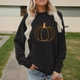 thumbnail image 4 of Halloween Thanksgiving Pumpkin Graphic Sweatshirts for Women Fall Winter Long Sleeve Crewneck Sweatshirt Pullover Tops, 4 of 5