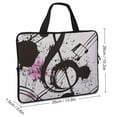 thumbnail image 2 of WERPE Music Note Paint Splatters Treble Laptop Bag Diving Fabric Computer Protective Handle Case Tablet Cover Neoprene 13inch, 2 of 5