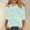 A1097 Blue, variant on Easter Shirt for Women Bunny And Colorful Eggs Graphic T-Shirt Three Quarter Sleeve Crewneck Soft Stretchy Festival Apparel Spring Holiday Gift Top