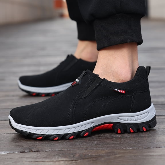YUDAI Men's Slip-On Walking Shoes – Non-Slip, Breathable Mesh Sneakers for Gym, Workout & Everyday Wear