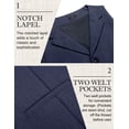 thumbnail image 5 of COOFANDY Black Vests Men Slim Fit Waistcoat Vest Notch Lapel Dressy Suit Vests, 5 of 6