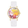 thumbnail image 1 of Regalo de reloj de cuarzo con correa de PU con pantalla analógica informal con patrón de Papá Noel lindo unisex (blanco), 1 of 2