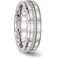 thumbnail image 5 of Chisel Stainless Steel Brushed and Polished with CZ 6.7mm Band - Ring Size 8.0, 5 of 8