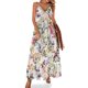 thumbnail image 1 of Vestido sin mangas con estampado botánico de flores y plantas silvestres en acuarela - Naturaleza salvaje Vestido de cumpleaños para mujer, 1 of 7