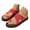 Watermelon Red, variant on Women's Summer Sandals Toe Ring Brethable Flat Slides Casual Hollow Mesh Flip Flops Red 6