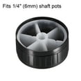 thumbnail image 3 of 5 pcs Potentiometer Knob Knurled Shaft Black Aluminum Groove Surface Rotary Knob 40mmx17mm Volume Control Knob, 3 of 4