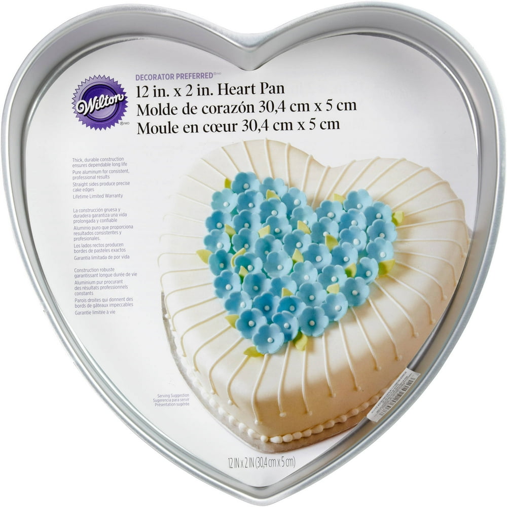 Wilton Decorator Preferred 12"x2" Cake Pan, Heart 2105607 Walmart