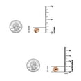 thumbnail image 4 of LeCalla 925 Sterling Silver Rose-Gold Plated Love Knot Stud Earrings for Women and Teen 10MM, 4 of 7