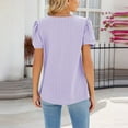 thumbnail image 5 of FAIWAD Womens Summer Square Neck Tops Trendy Puff Short Sleeve T Shirts Dressy Casual Tunic Tees, 5 of 5