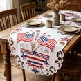 thumbnail image 5 of Dongrere 4th of July Table Runner American Flag & Star Print Red White Blue Table Decor for Independence Day Party Dining, 5 of 7