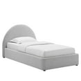 thumbnail image 2 of Resort Arched Round Twin Platform Bed in Heathered Weave Light Gray, 2 of 9