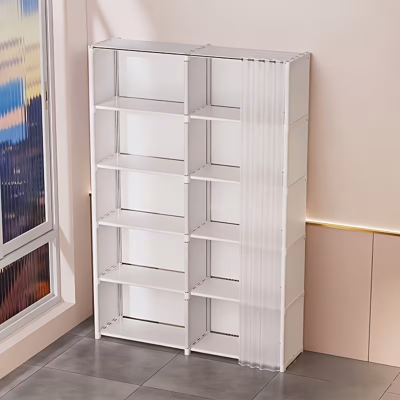 31.5" Multi-Purpose Storage Cabinet, Dustproof Clothes and Book Organizer, Easy Assembly, for Bedroom, Living Room, Office, Classroom, and Dormitory