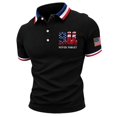 thumbnail image 3 of xunjiayanmaoyi Men's 9/11 25th Annv Polo Shirt Never Forget Loose Fit Patriotic Graphic Knit Blnd S-3XL Multicolor 1Pc First Responder Vet Daily Casual Memorial Wear, 3 of 5