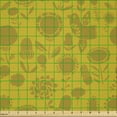 thumbnail image 2 of Ambesonne Botanical Fabric by the Yard Microfiber, Retro Style Garden, 5 Yards, Khaki Yellow, 2 of 2