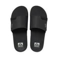 thumbnail image 2 of Reef Men's Fanning Slide, Bottle Opener Sandal, Black/Silver, 11, 2 of 5
