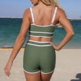 thumbnail image 5 of YueHuiYing Women's Solid Color Two Piece Swimsuit Set Crop Top And High Waisted Shorts Bathing Suit For Beach And Water Activities, 5 of 5
