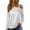 White, variant on Posijego Sequins Long Sleeve Tops for Women Cold Shoulder Party Formal Blouses Sparkly Shiny Elegant Tunic Shirts
