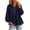 Navy, variant on Cmfcve Peplum Hooded Sweatshirt for Women Casual Half Zip Hoodies Fall Winter Long Sleeve Tops