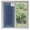 Blue, variant on Blue Farmhouse Window Privacy Film, Linen Texture Geometric Lines Floral Frosted Glass Window Clings Static Cling UV Heat Blocking Reusable Door Sticker for Bathroom 17.7 x 39.3 Inch