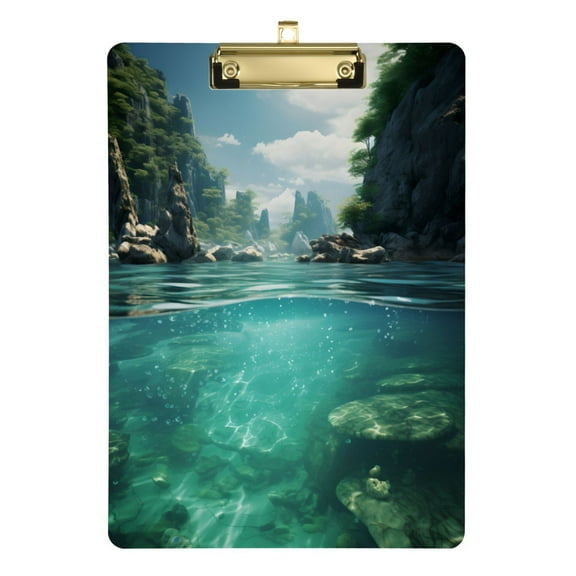 Acrylic Clipboards Sea Green A4 Standard Size Clipboard 12.5" X 9" Clip Board for Office School Teacher Women Men