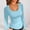 *Light Blue, variant on ClodeEU Womens's Fall Winter Oversized Stretchy Long Sleeve Scoop Neck Slin Fit Pullover Khaki,Womens Plus XXL