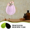 thumbnail image 2 of Silicone Vase Nordic Decor Ikebana Vases Home Center Table Ornament for Flowers Decoration Interior Stick Removable Sticky Flowerpot White, 2 of 6
