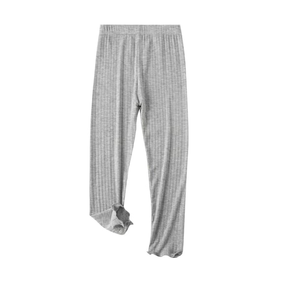 Girls Basic Ribbed Pajama Pants Lightweight Solid Sweatpants Soft Sleep Lounge Bottoms Ankle Length Joggers