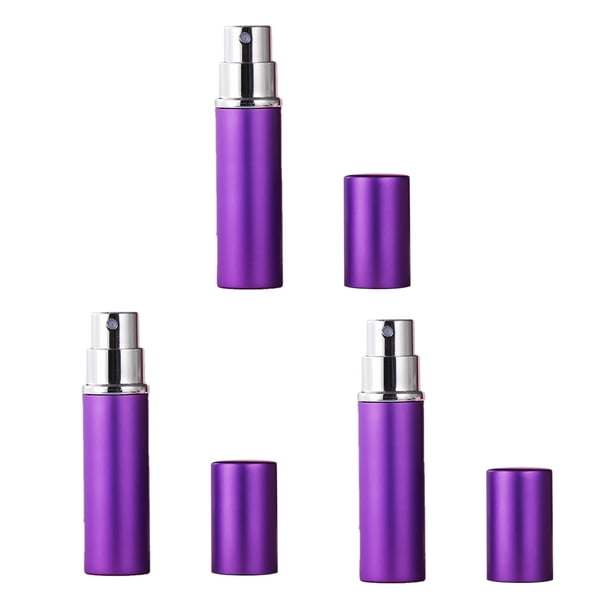 3 uds. Botellas de perfume portátiles de cabeza plana con tubo de aluminio de 10ml