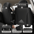 thumbnail image 6 of DIKSOAKR Car Seat Covers Full Set for Jeep Cherokee 2014-2025 Waterproof Leather Seat Covers Cushion Lumbar Support Comfort Automotive Interior Black,Full Set(2 Row 5 Seats), 6 of 11